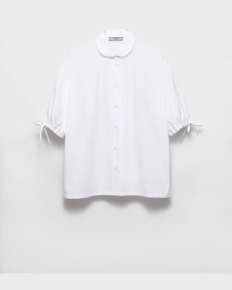 Prada Hemd aus Popeline Weiss