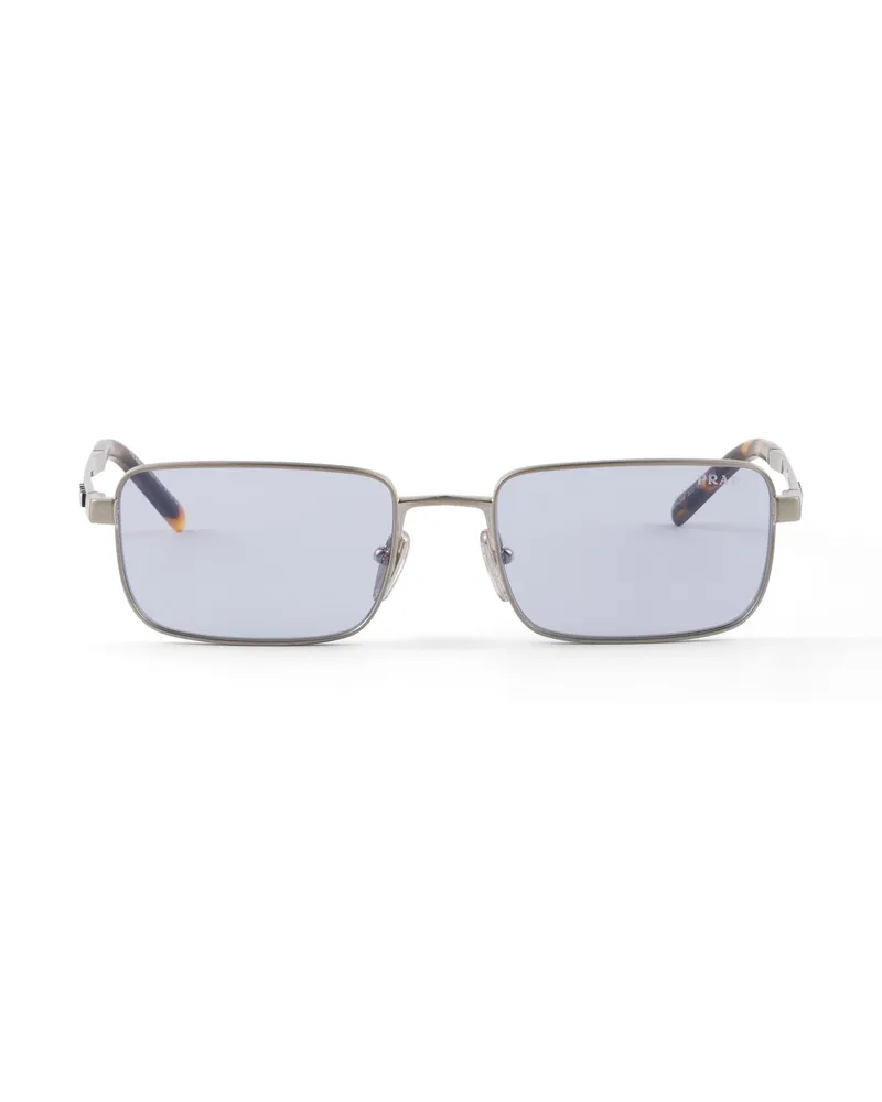 Prada Sonnenbrille Mit  Logo, Herren, Gläser In Flieder Gläser