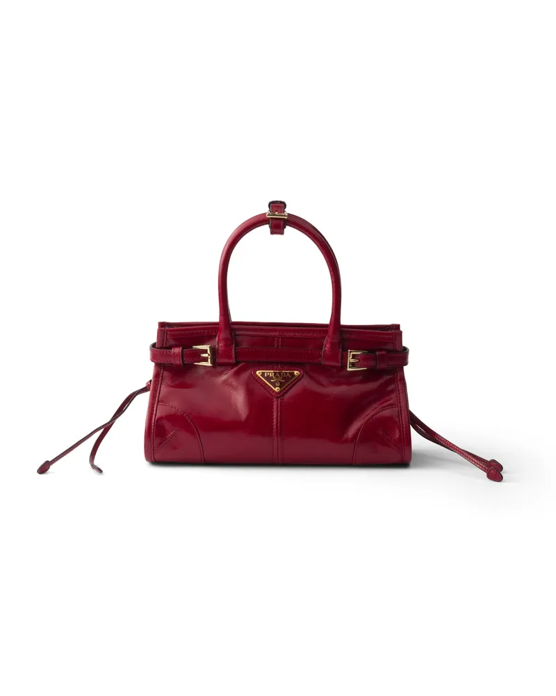 Prada Bonnie Mini-handtasche Aus Leder, Damen, Rubinrot Rubinrot