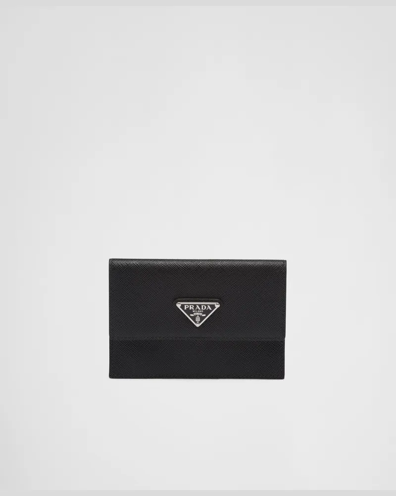 Prada Dokumentenmappe aus Saffiano-Leder Schwarz