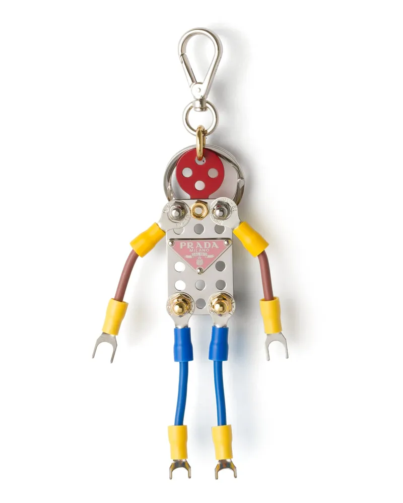 Prada Roboter-schlüsselanhänger Aus Metall, Herren, Bunt Bunt