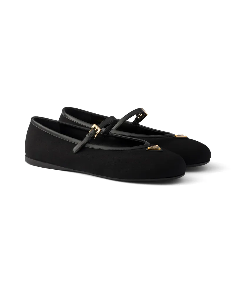 Prada Ballerinas Aus Stoff, Damen, Schwarz, Größe Schwarz