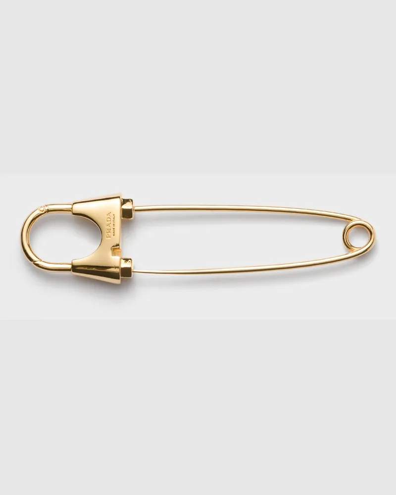 Prada Brosche aus Metall Gold