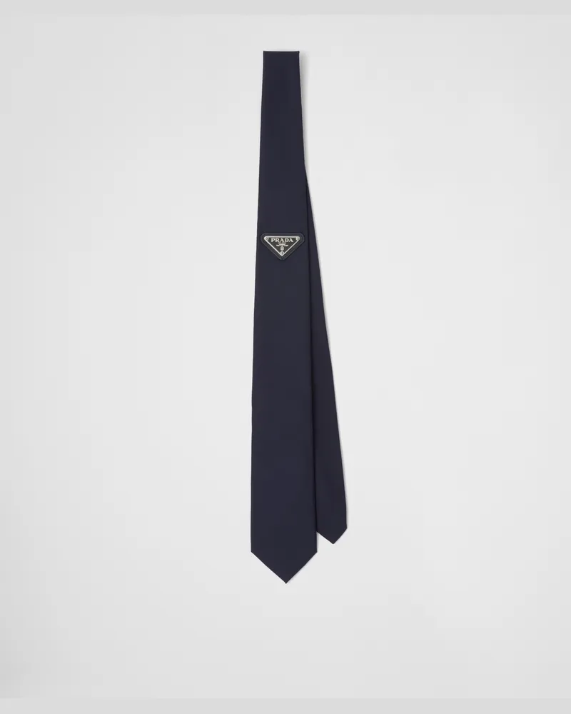 Prada Krawatte aus Gabardine Re-Nylon Blau