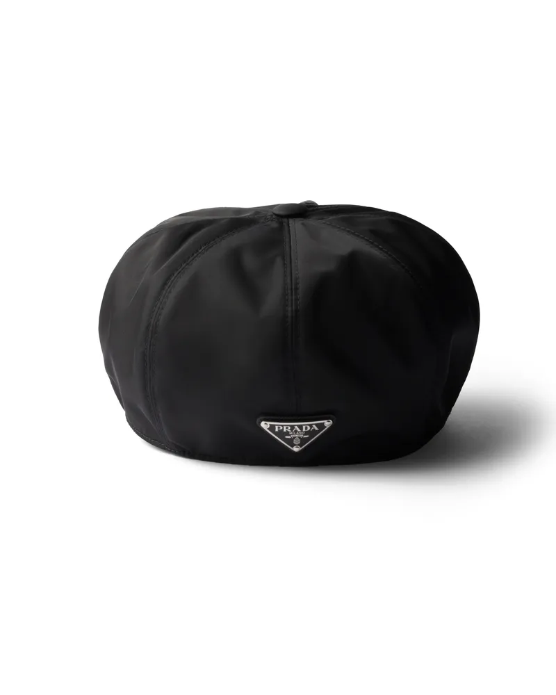 Prada Ballonmütze Aus Re-nylon, Damen, Schwarz, Größe Schwarz
