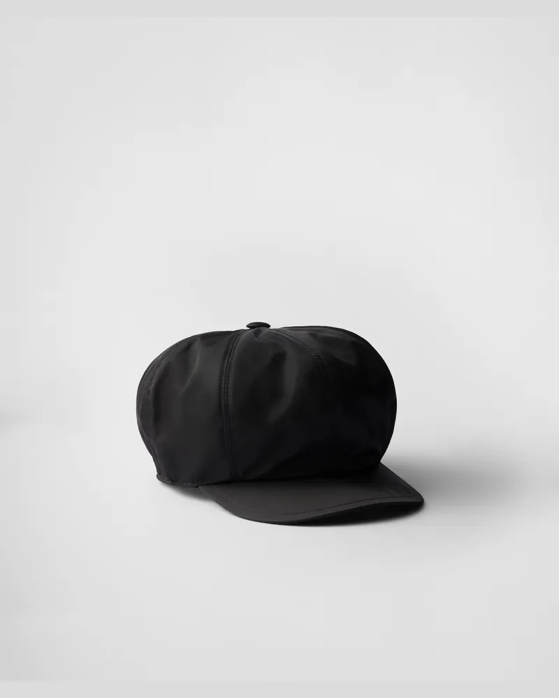 Prada Ballonmütze aus Re-Nylon Schwarz