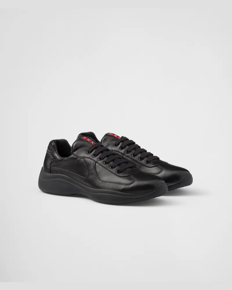 Prada America’s Cup Sneaker aus Nappa-Leder Schwarz