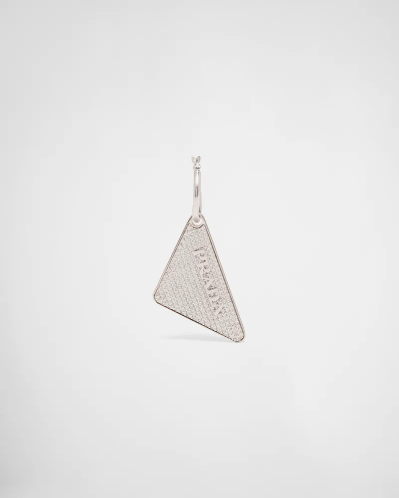 Prada Crystal Logo Jewels rechter Ohrring Kristall