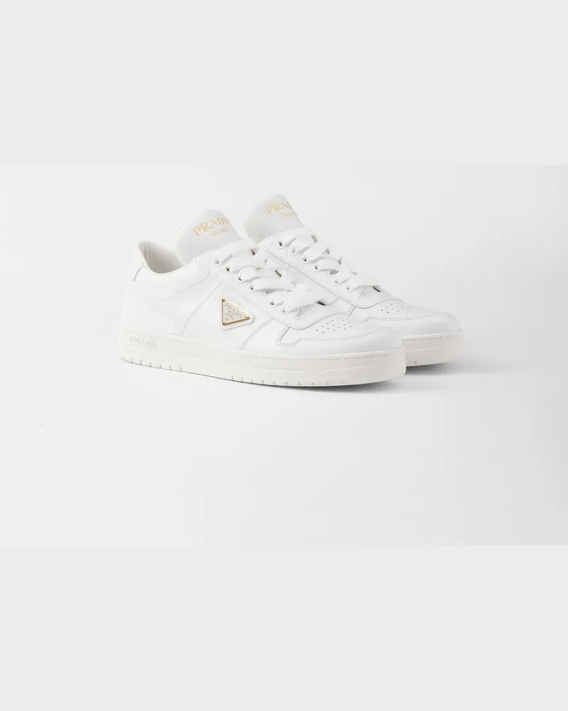 Prada Downtown Sneaker aus Leder Weiss