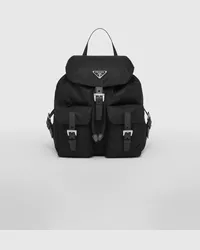 Prada Kleiner Rucksack aus Re-Nylon Schwarz