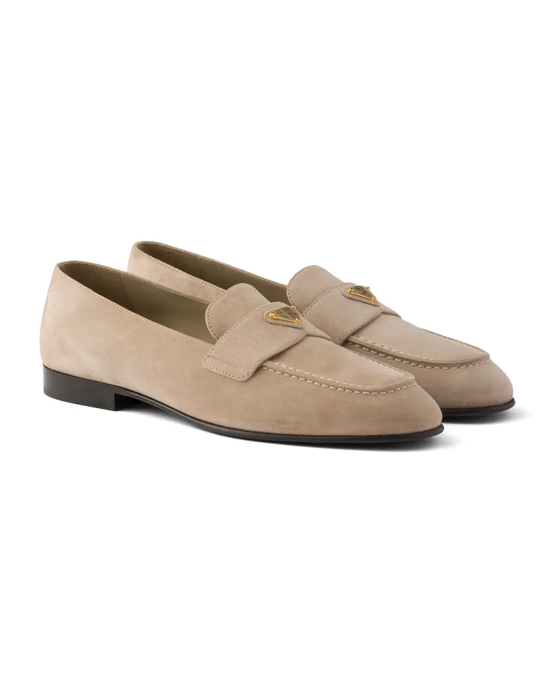 Prada Loafer Aus Wildleder, Damen, Kordel, Größe Kordel