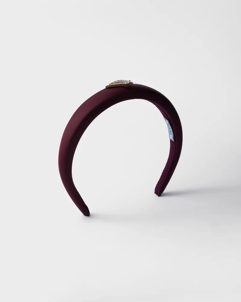 Prada Headband aus Re-Nylon Burgunderrot