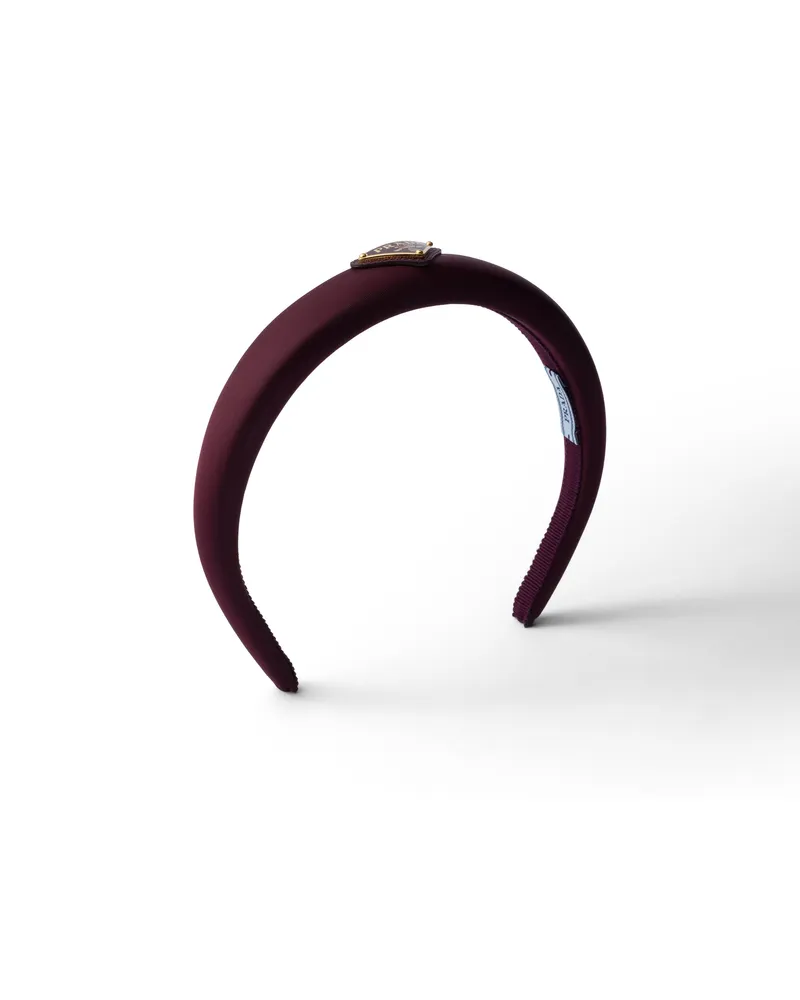 Prada Headband Aus Re-nylon, Damen, Burgunderrot Burgunderrot