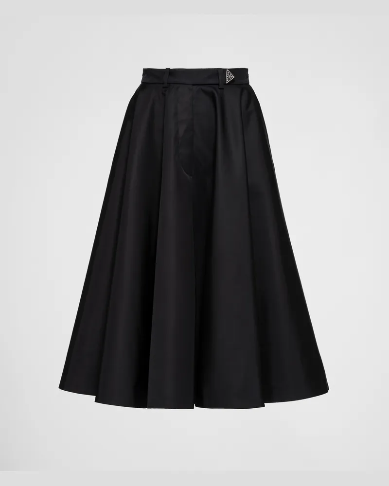 Prada Faltenrock aus Re-Nylon Schwarz