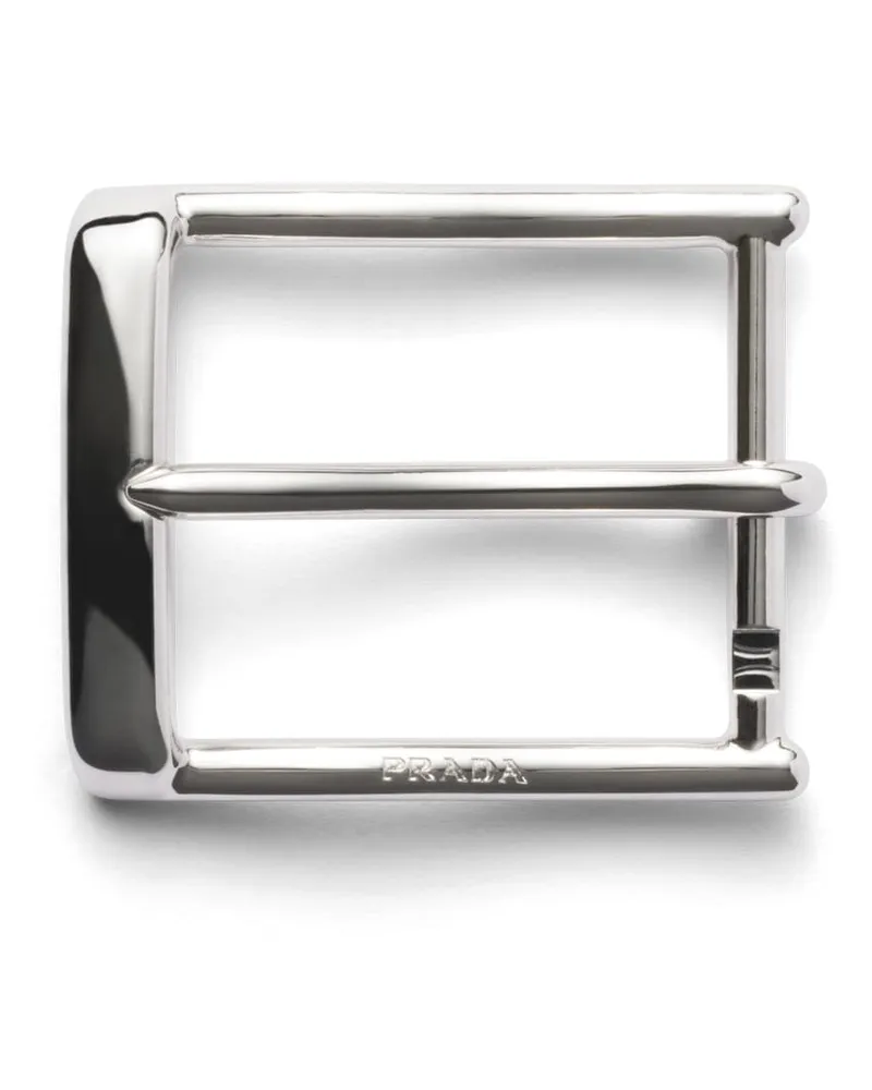 Prada Gürtelschließe Aus Metall, Herren, Silber Silber