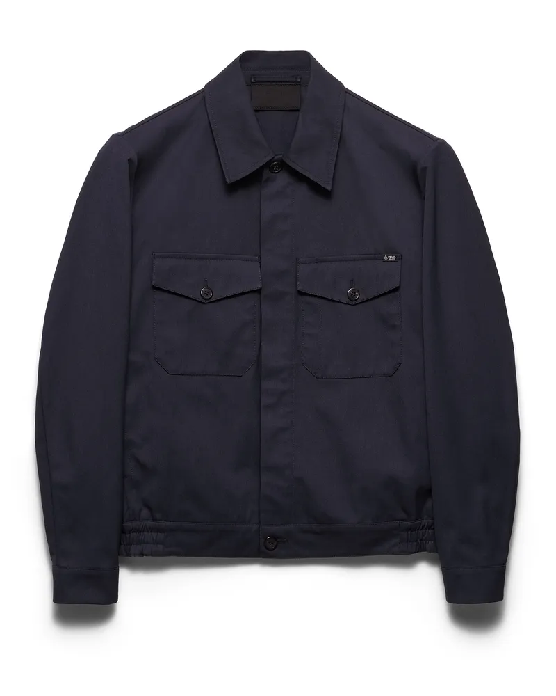 Prada Jacke Aus Funktionsgewebe, Herren, Blau, Größe Blau