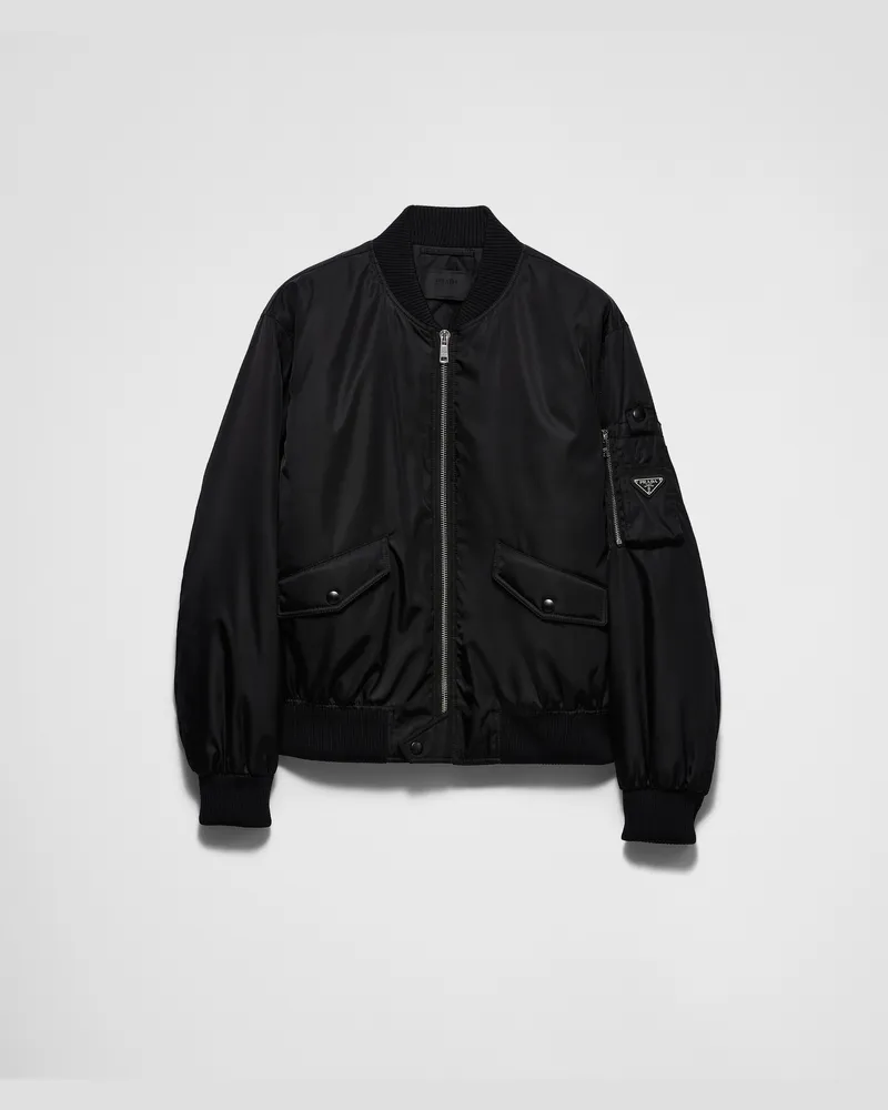 Prada Bomberjacke aus Re-Nylon Schwarz