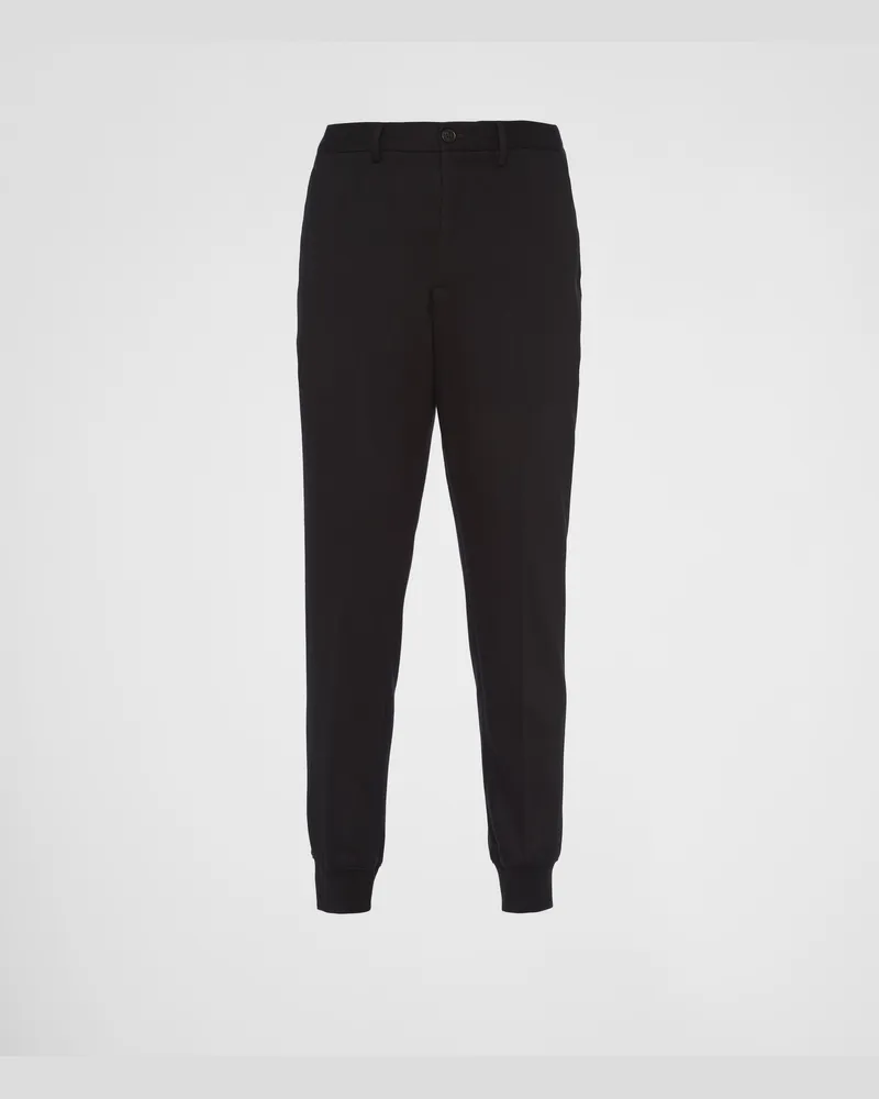 Prada Hose aus Wollgemisch Schwarz