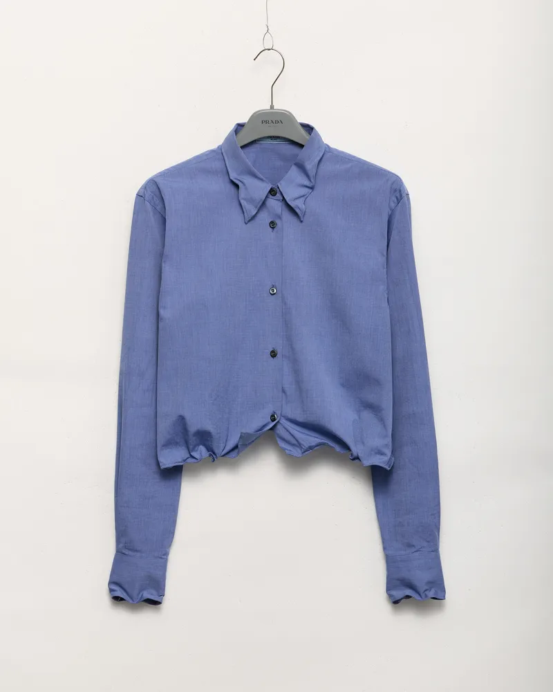 Prada Fil-à-fil-hemd, Damen, Ostseeblau, Größe Ostseeblau