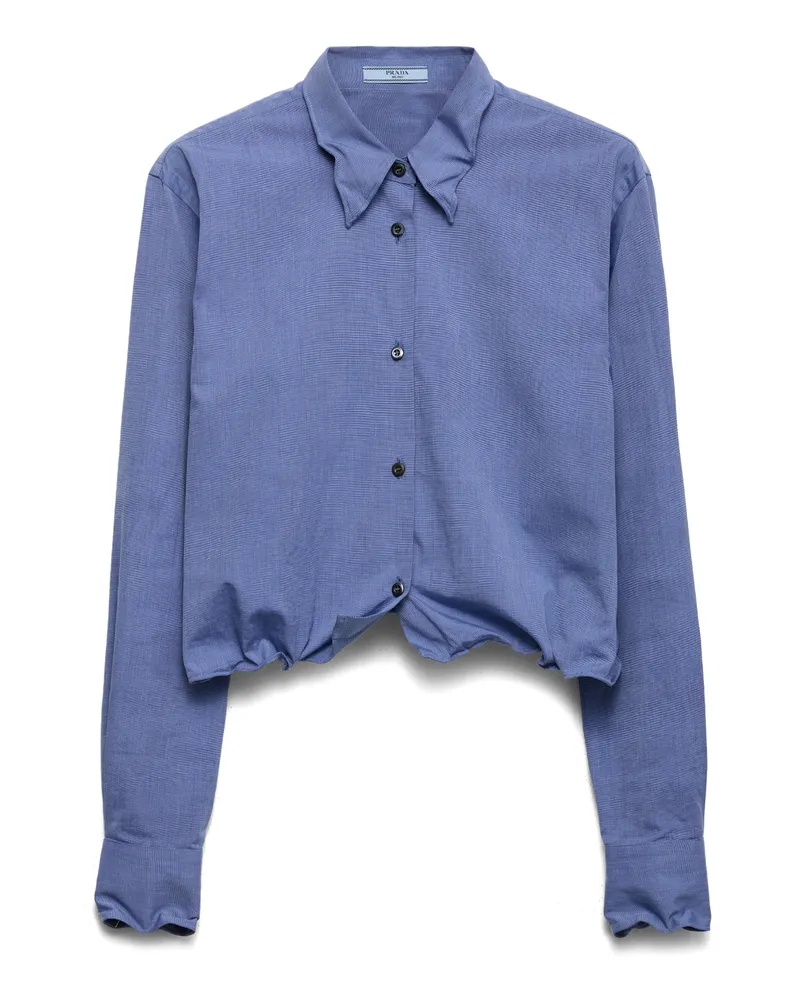 Prada Fil-à-fil-hemd, Damen, Ostseeblau, Größe Ostseeblau