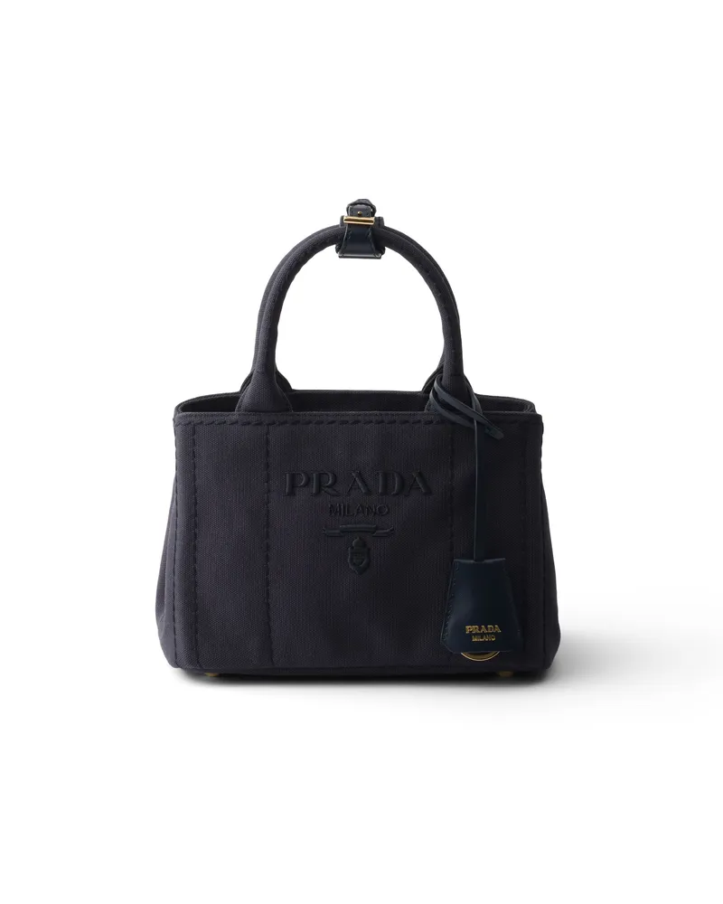 Prada Jardinière Mini-tasche Aus Baumwoll-canvas, Damen, Ostseeblau Ostseeblau