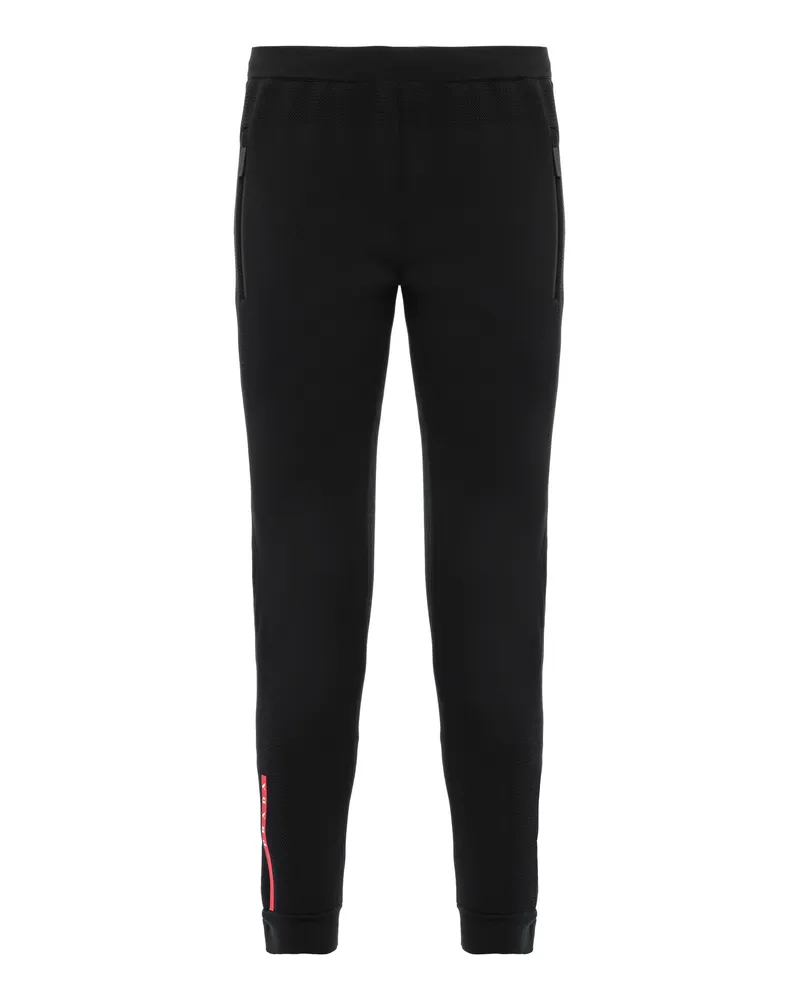 Prada Hose Aus Techno-piqué, Herren, Schwarz, Größe Schwarz