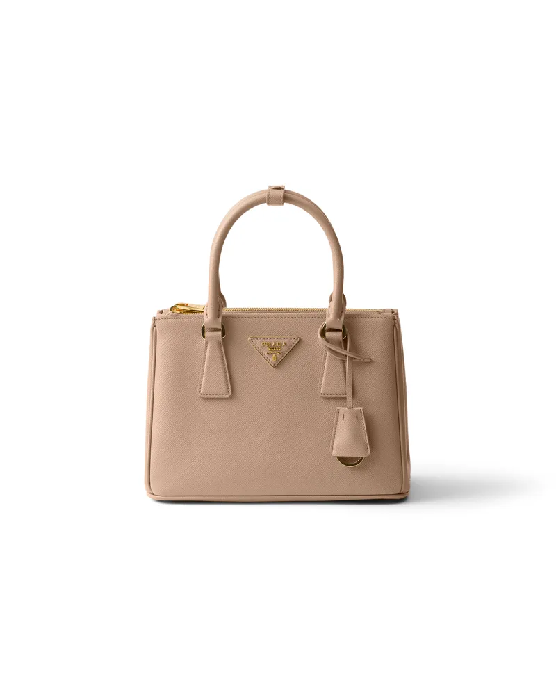 Prada Kleine  Galleria Tasche Aus Saffiano-leder, Damen, Cameo Cameo