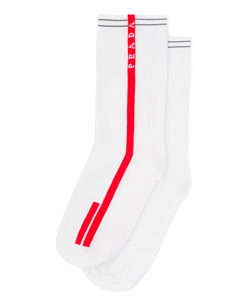 Prada Socken Aus Polyester, Damen, Weiss, Größe Weiss