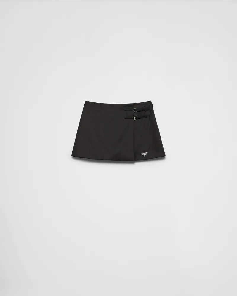Prada Wickelrock aus Re-Nylon Schwarz