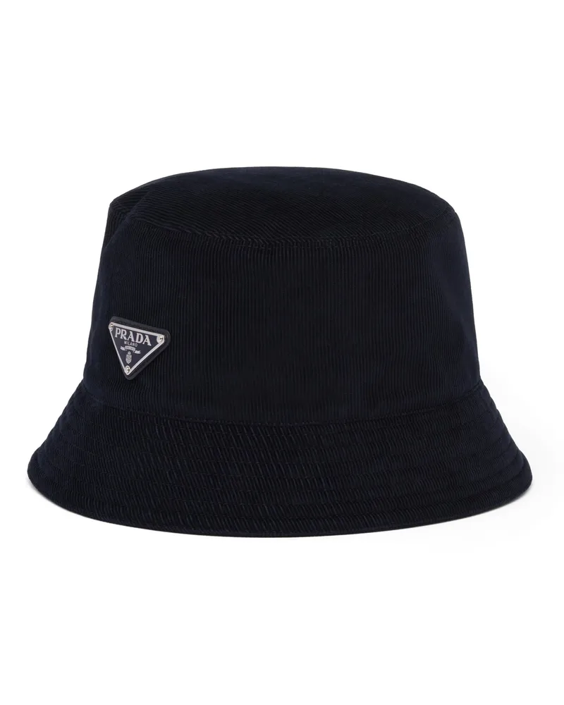Prada Fischerhut Aus Cord, Herren, Blau, Größe Blau