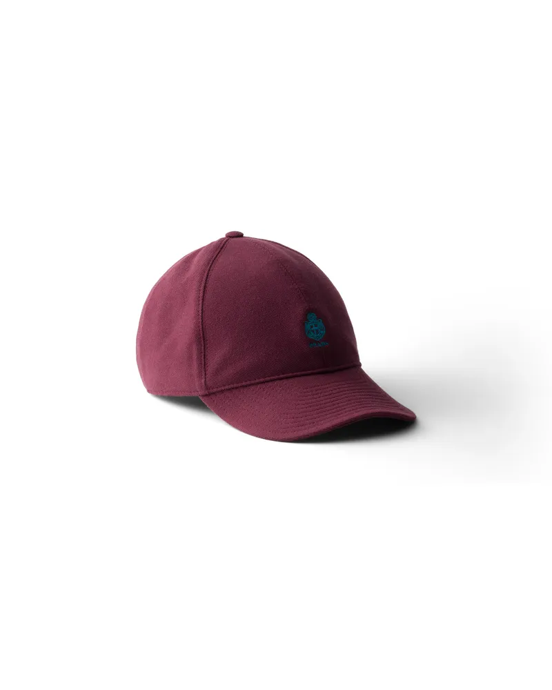 Prada Alte Baseballkappe Aus Piqué, Damen, Amaranthrot, Größe Amaranthrot
