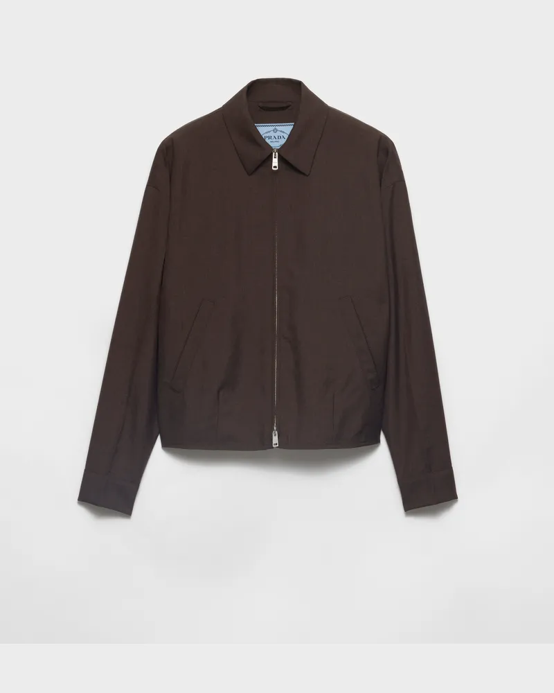 Prada Blousonjacke aus Kid Mohair Kakaobraun