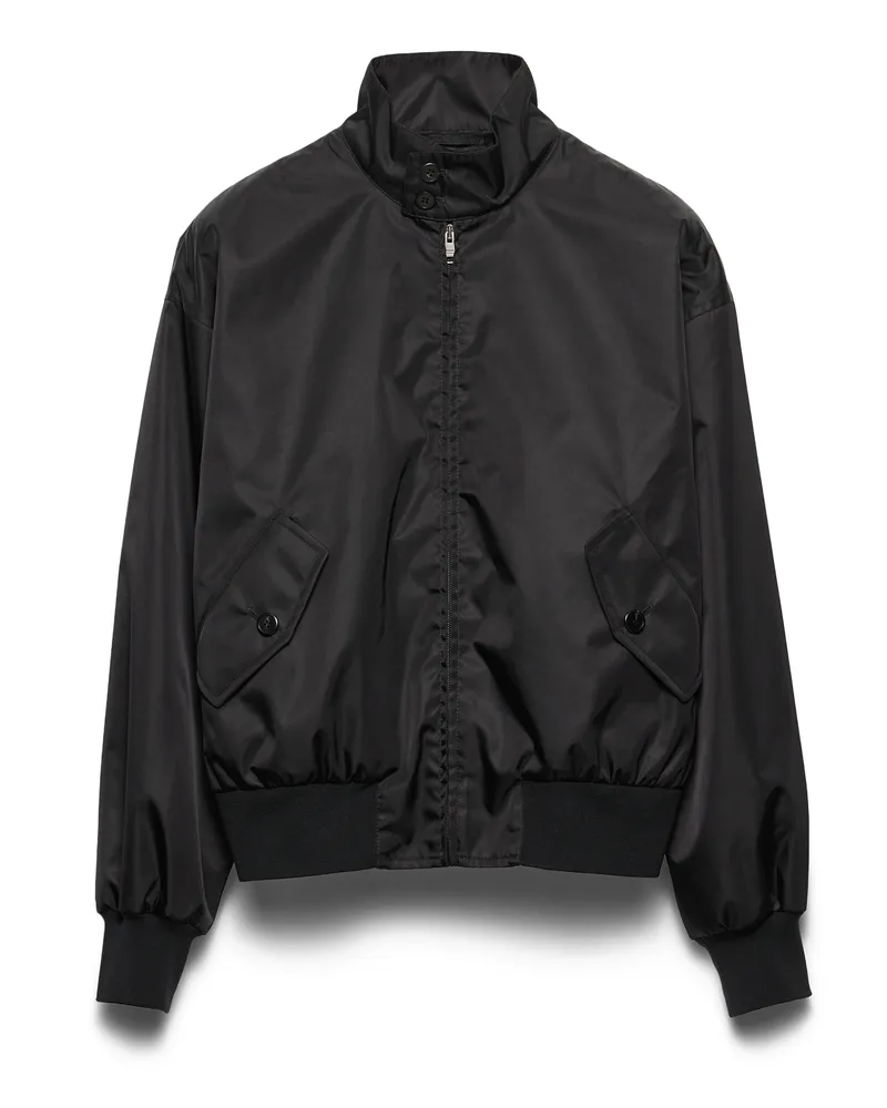 Prada Jacke Aus Re-nylon, Herren, Schwarz, Größe Schwarz
