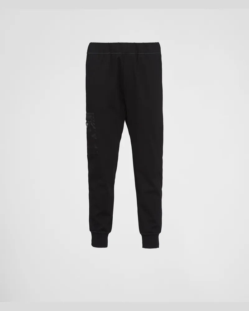 Prada Hose aus technischem Fleece Schwarz