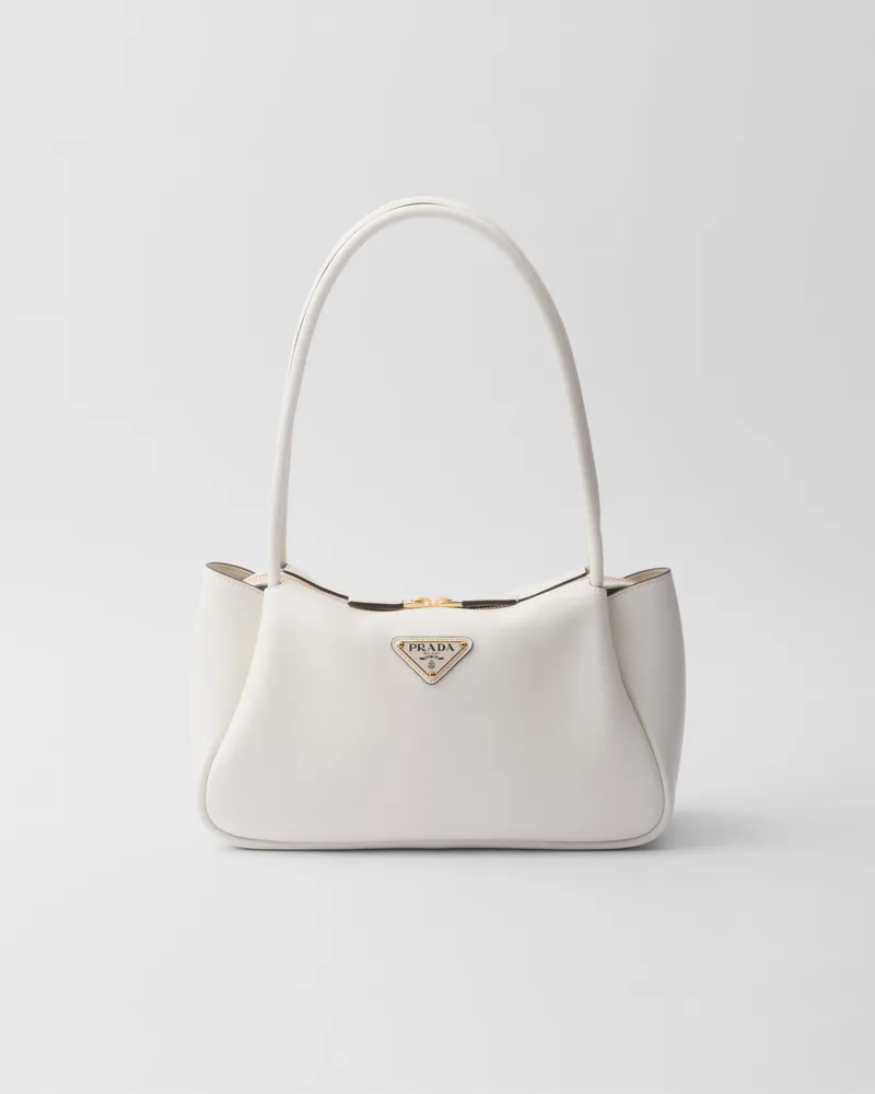 Prada Darling Mittelgroße Handtasche aus Leder Weiss