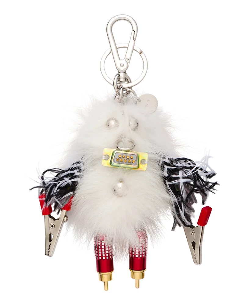 Prada Schlüsselanhänger Rufus Kalkweiss