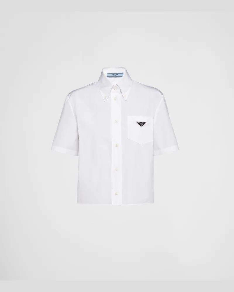 Prada Hemd aus Popeline Weiss