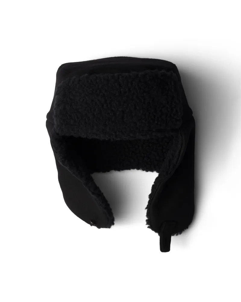 Prada Hut Aus Stoff, Herren, Schwarz, Größe Schwarz