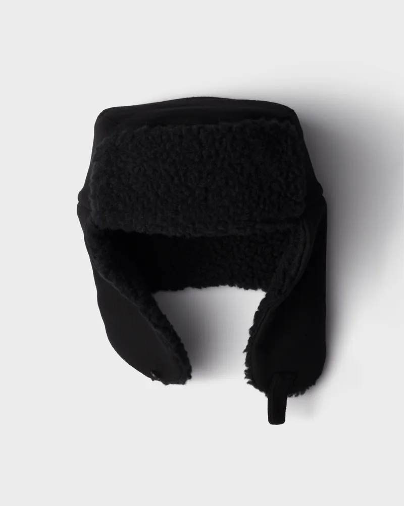 Prada Hut aus Stoff Schwarz