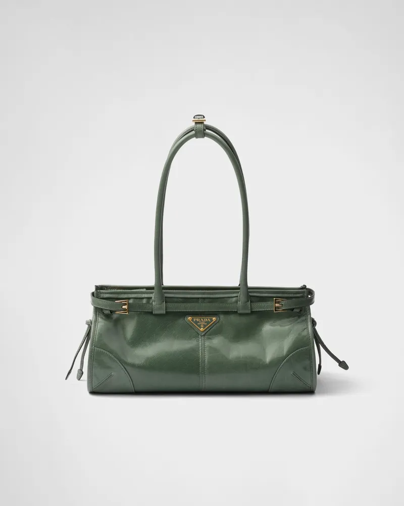 Prada Bonnie Mittelgroße Handtasche aus Leder Salbei