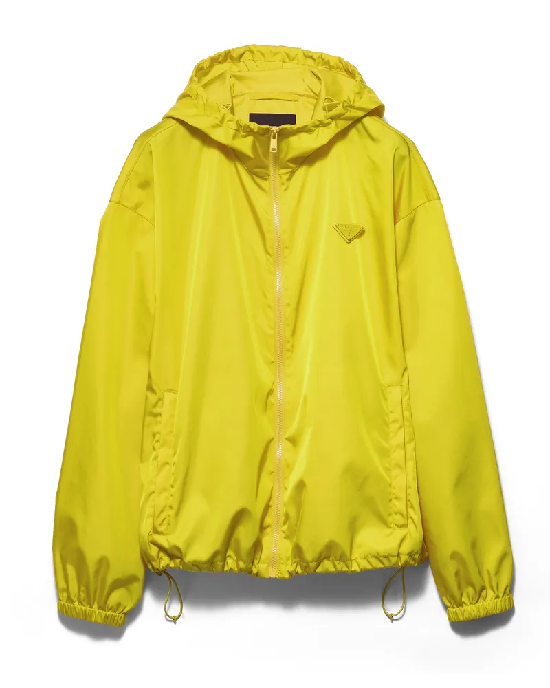 Prada Regenjacke Aus Re-nylon, , Sonnengelb, Größe Sonnengelb