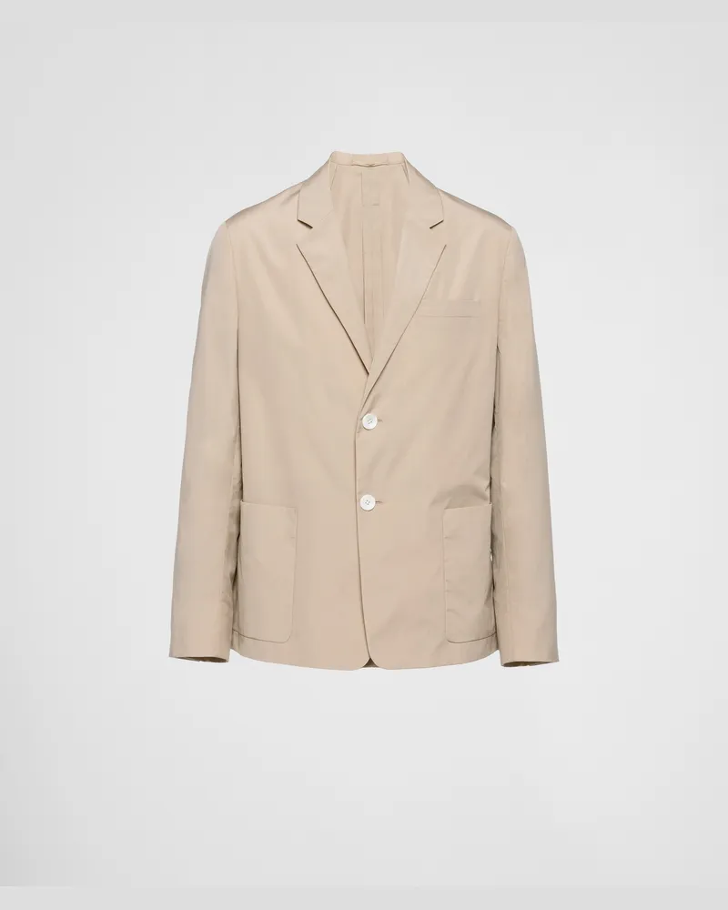 Prada Einreihige Jacke aus Baumwolle Kordel
