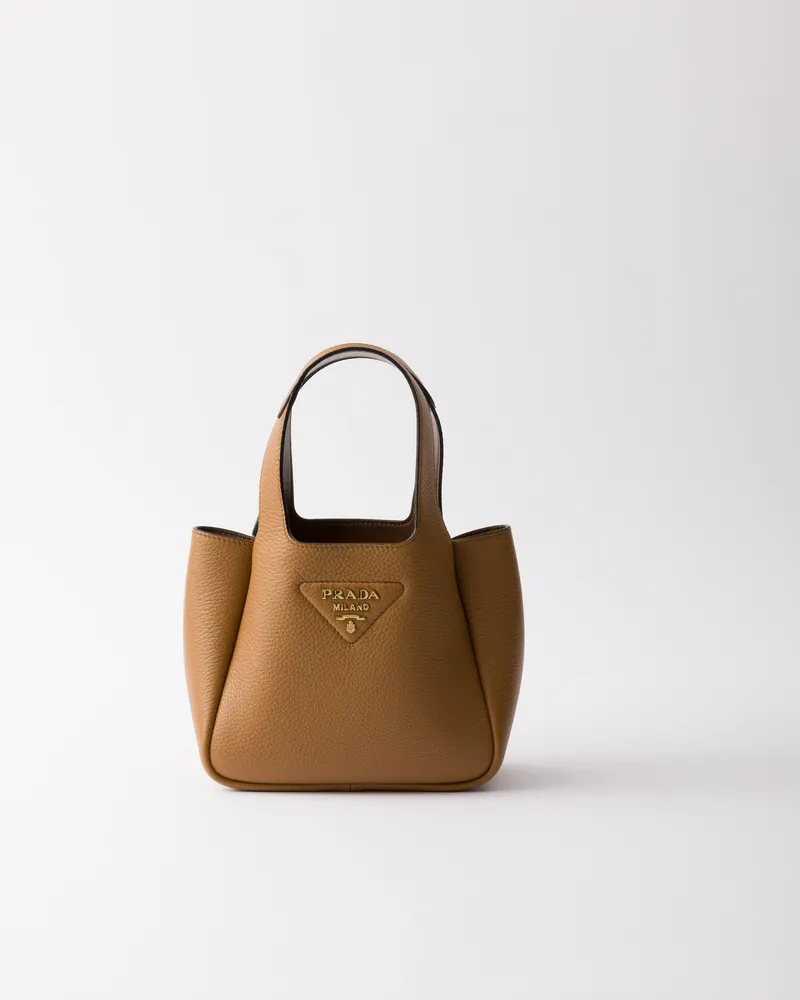 Prada Liaison Mini-handtasche Aus Leder, Damen, Karamell Karamell