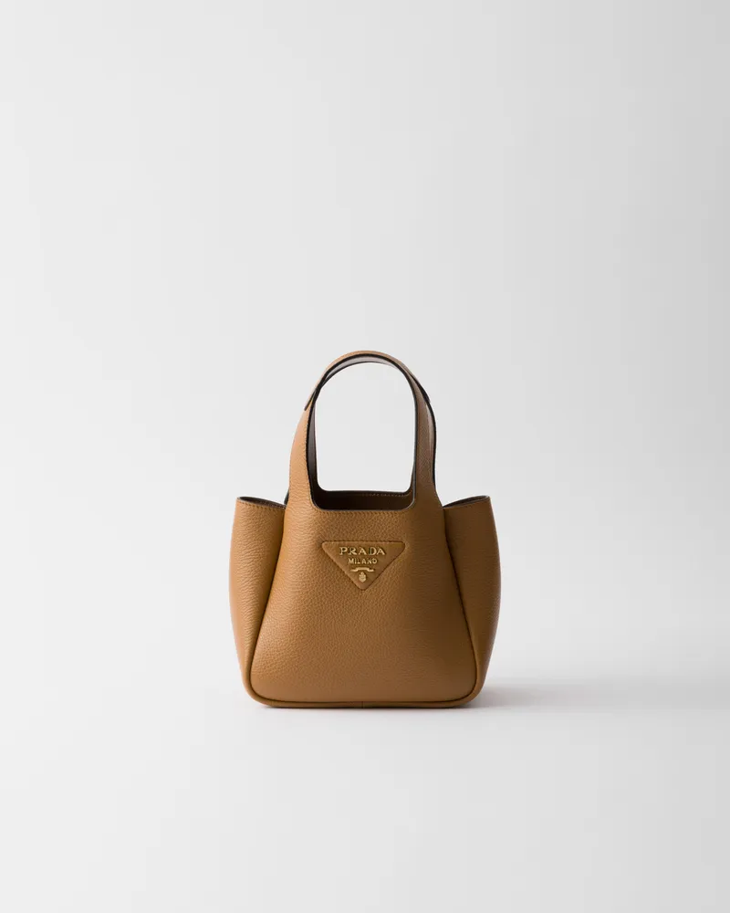 Prada Mini-Handtasche aus Leder Karamell