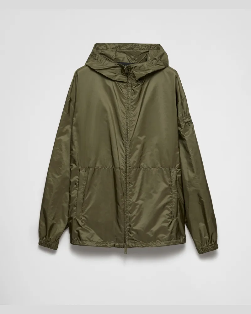 Prada Jacke aus Re-Nylon Militärgrün