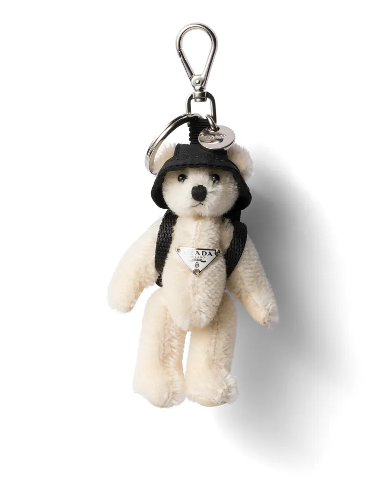 Prada Teddy-schlüsselanhänger, Herren, Weiss Weiss