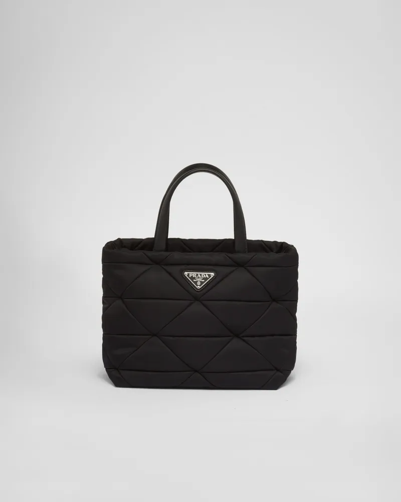 Prada Tote Bag aus gepolstertem Re-Nylon Schwarz