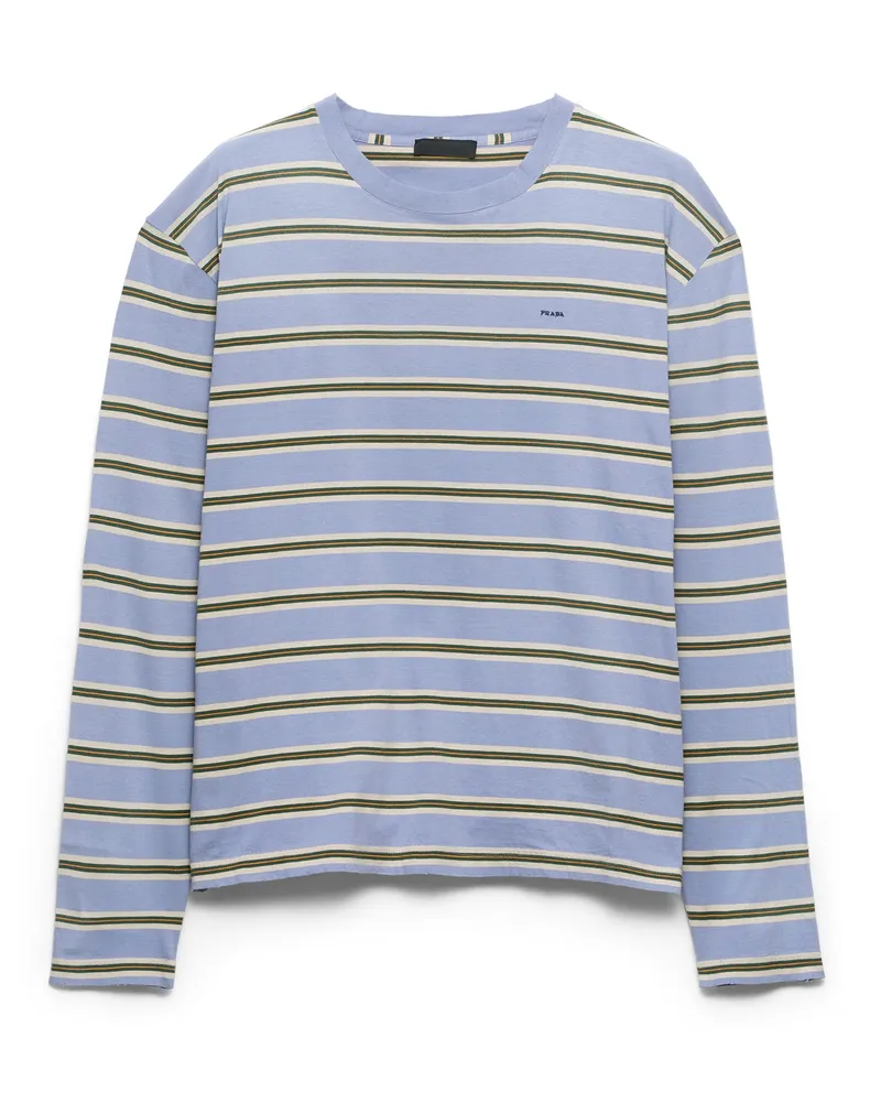 Prada T-shirt Aus Jersey, Herren, Immergrün/limette, Größe Immergrün