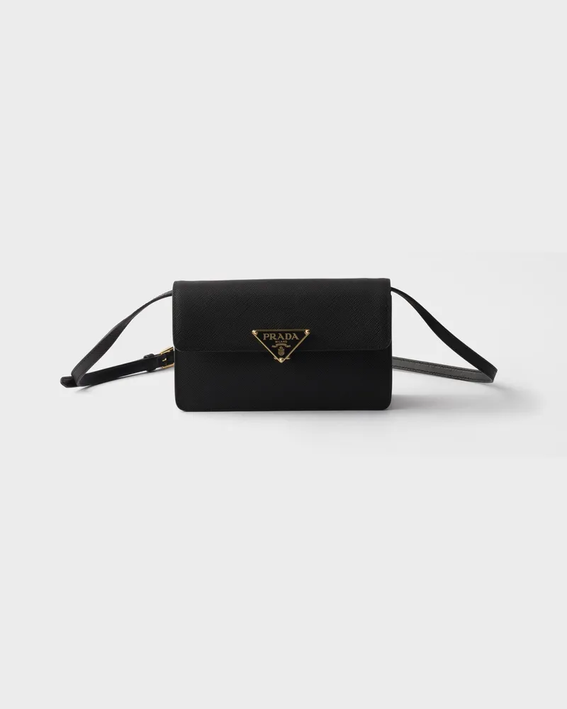 Prada Mini Bag aus Saffiano-Leder Schwarz