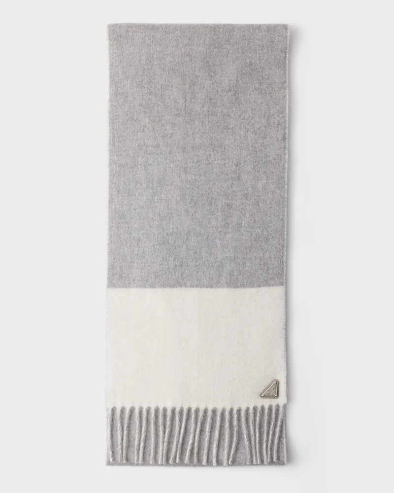 Prada Schal aus Kaschmir Wolkengrau